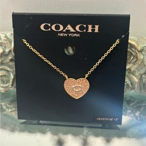 Coach Gold Chain Heart Necklace